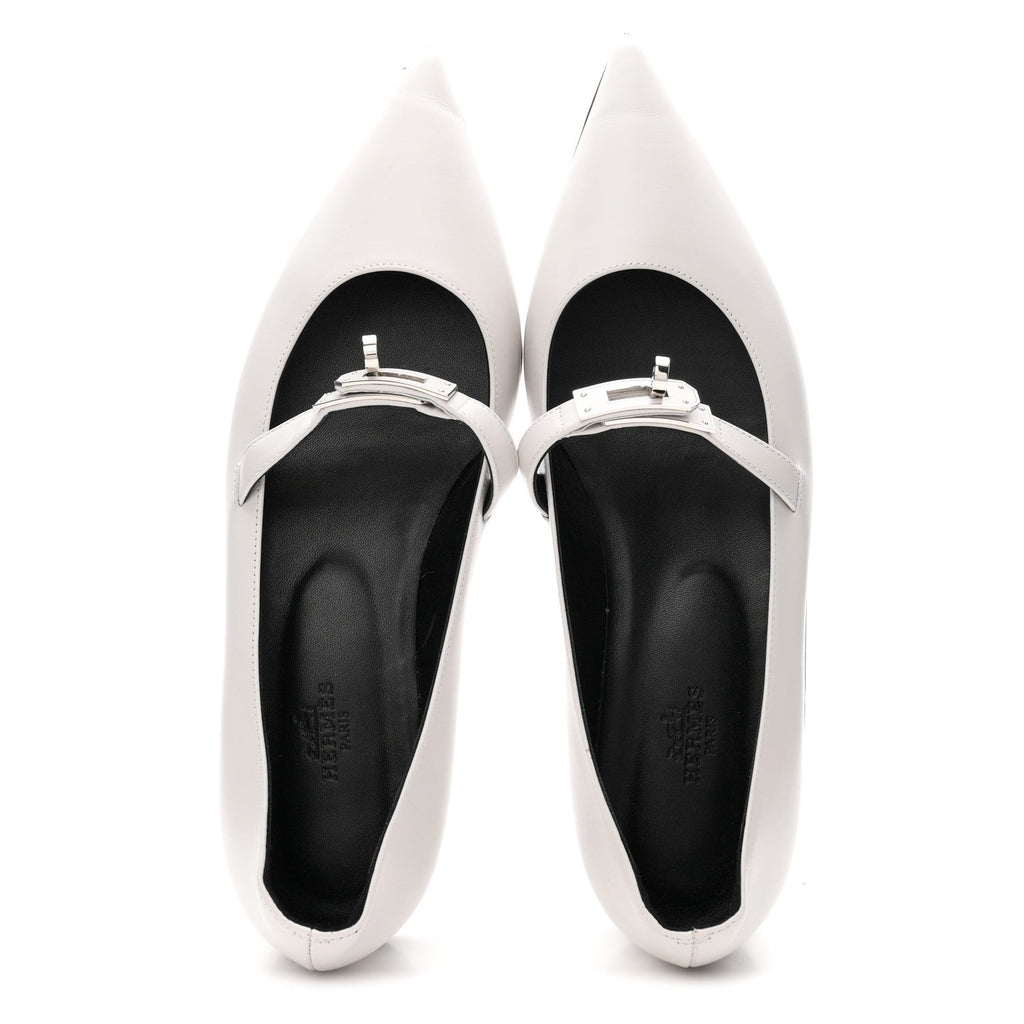 Calfskin Kelly Ballet Flat 38 Gris Clair wholesalehk.shop