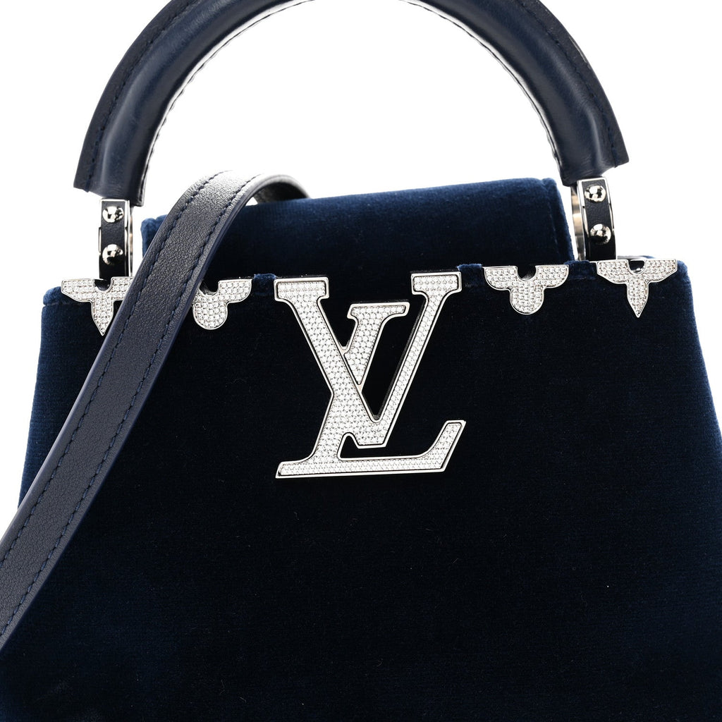 Velvet Crystal Capucines Mini Midnight Blue £¨ Direct shipment via from wholesalehk.shop