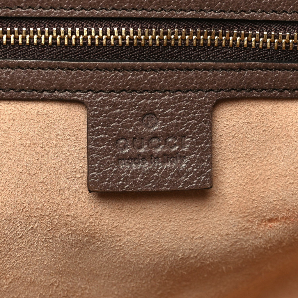 GG Supreme Monogram Textured Calfskin Web Medium Ophidia Shopping Tote Beige Ebony New Acero wholesalehk.shop