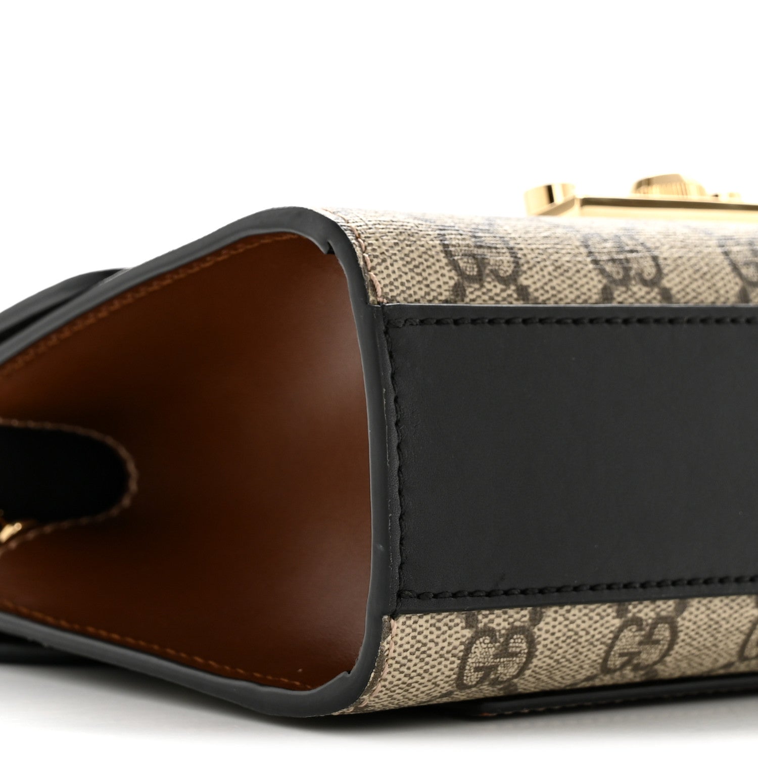 GG Supreme Monogram Calfskin Small Padlock Shoulder Bag Beige Black Cuir £¨ Direct shipment via from wholesalehk.shop
