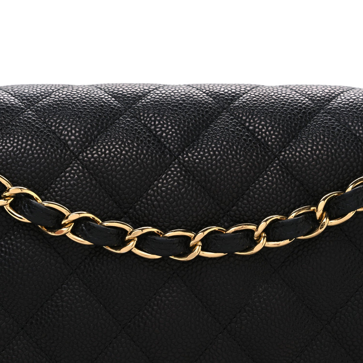 Caviar Quilted Jumbo Double Flap Black wholesalehk.shop