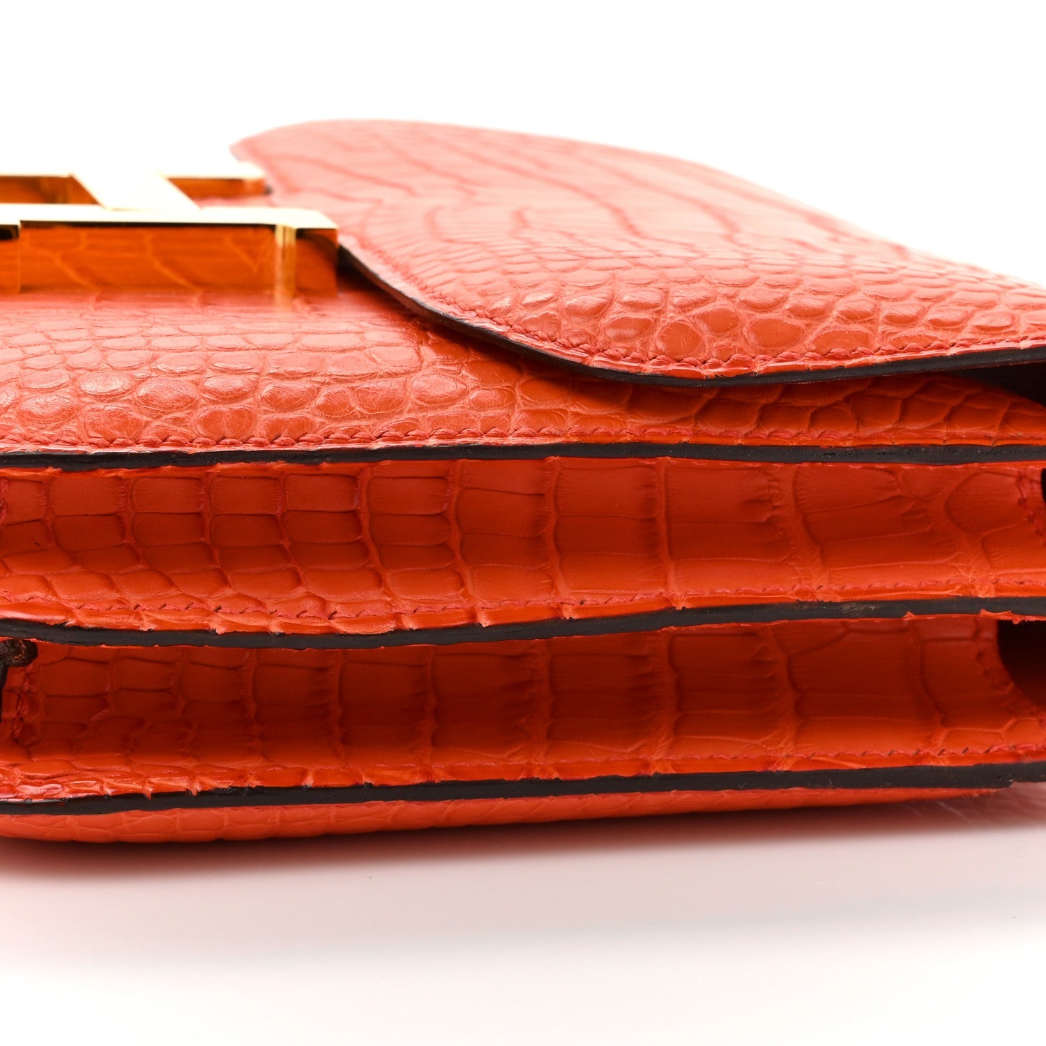 Matte Alligator Constance 18 Rouge Indien £¨ Direct shipment via from wholesalehk.shop