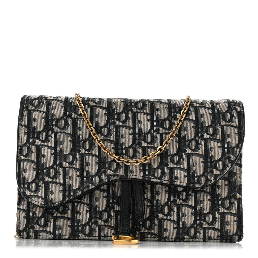 Oblique Saddle Chain Pouch Blue wholesalehk.shop