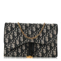 Oblique Saddle Chain Pouch Blue wholesalehk.shop