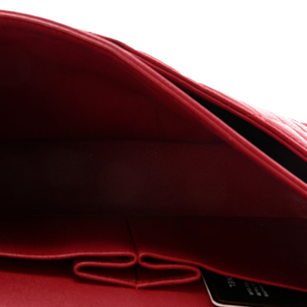 Caviar Quilted Medium Double Flap Red wholesalehk.shop