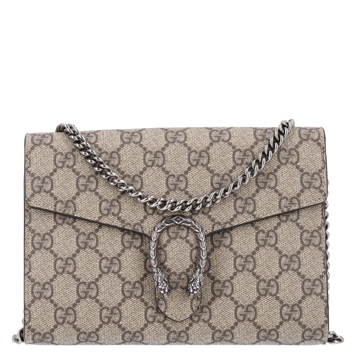 GG Supreme Monogram Mini Dionysus Chain Wallet Beige Vulcanic Red wholesalehk.shop