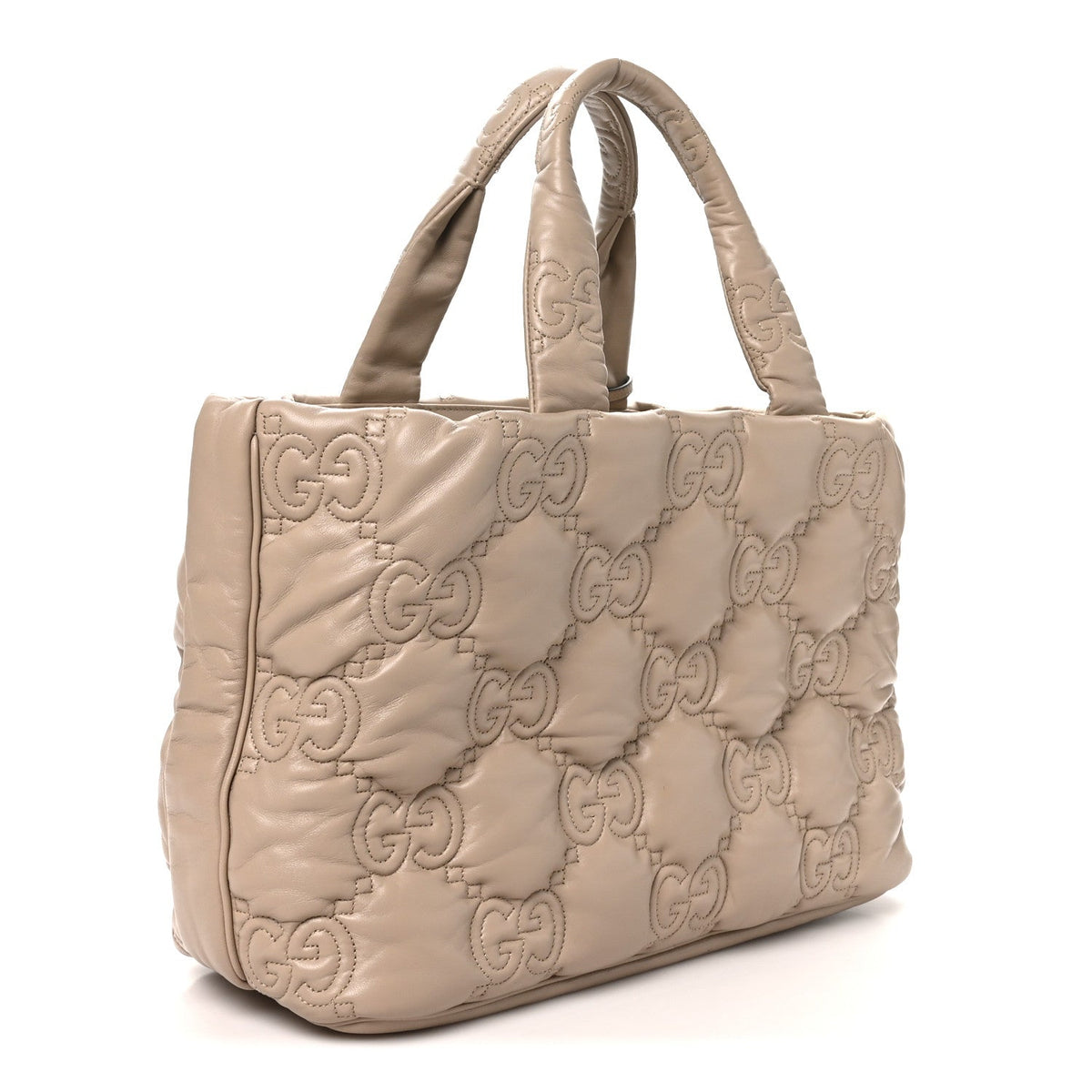 Calfskin GG Matelasse Large Tote Beige wholesalehk.shop