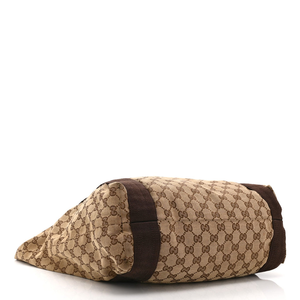 GG Monogram Medium Handle Vertical Tote Bag Dark Brown wholesalehk.shop