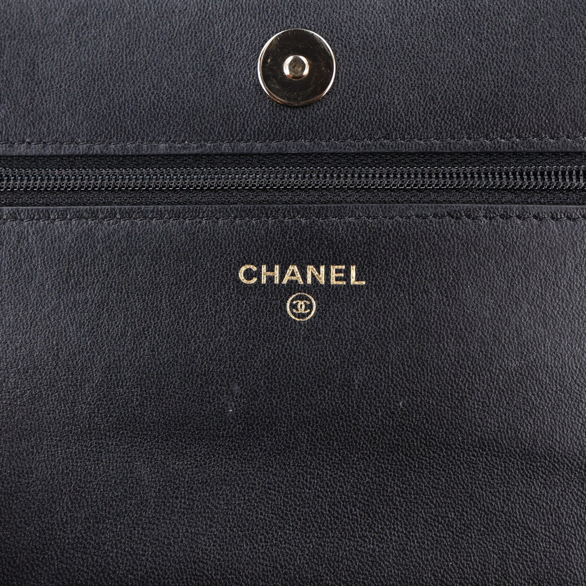 Lambskin Quilted Pearl Wallet On Chain WOC Black wholesalehk.shop