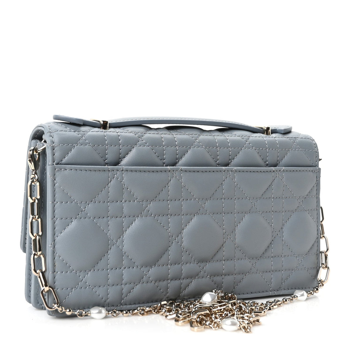 Lambskin Cannage Mini My Dior Top Handle Clutch Cloud Blue wholesalehk.shop