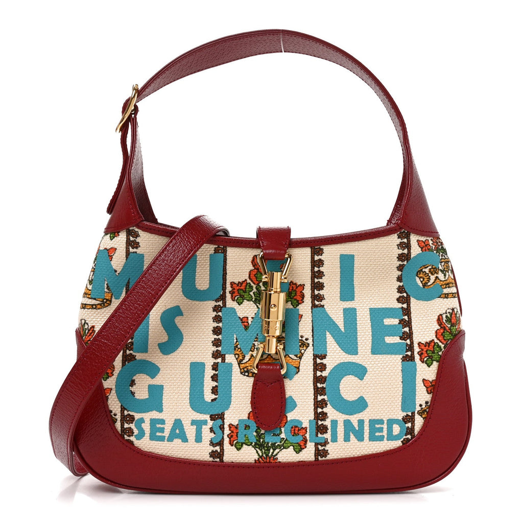 Canvas Calfskin 100 Centennial Music Small Jackie 1961 Hobo Ivory Red £¨ Direct shipment via from wholesalehk.shop