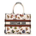 Canvas Embroidered Dragon Zodiac Medium Book Tote White Multicolor £¨ Direct shipment via from wholesalehk.shop