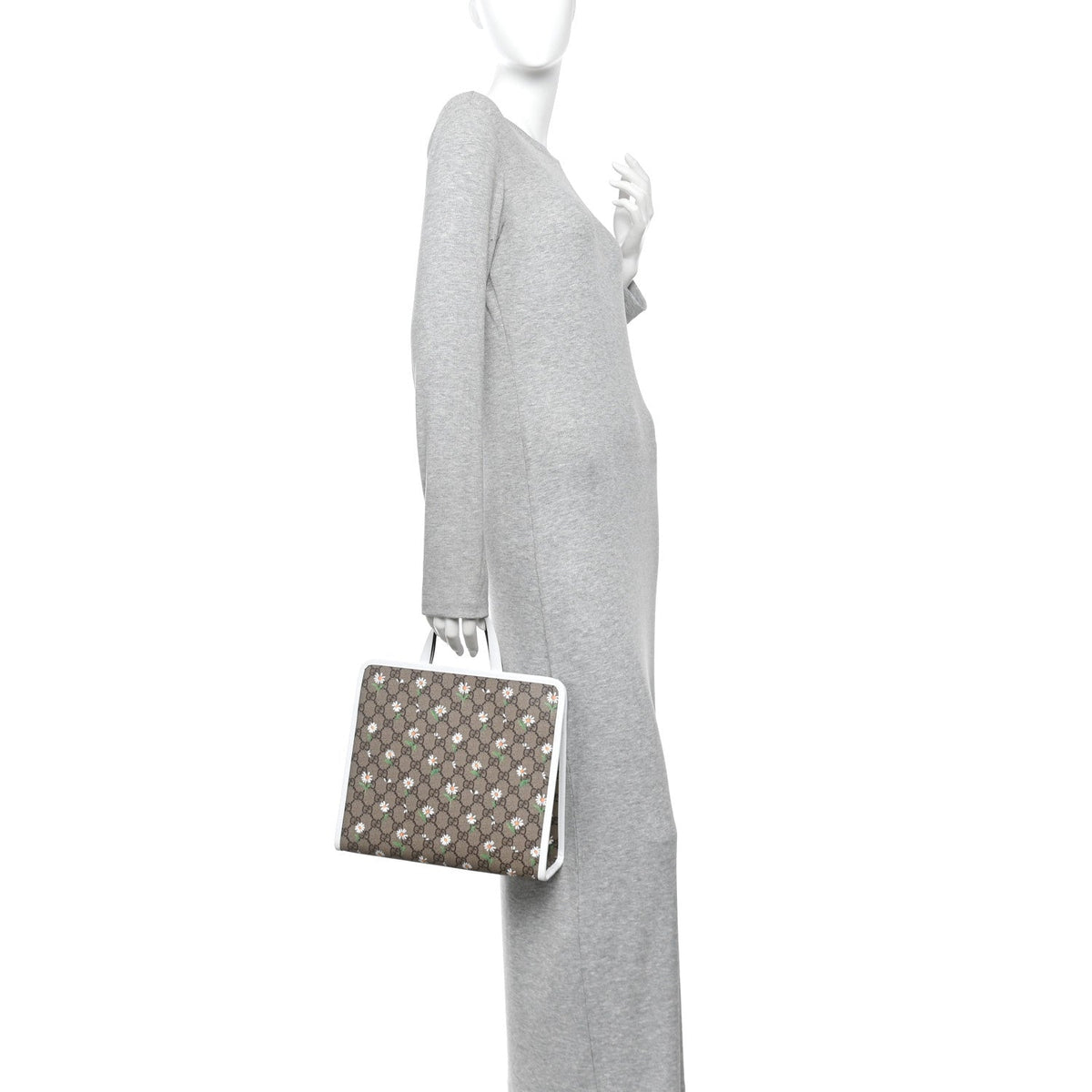 GG Supreme Monogram Daisies Childrens Tote Beige Ebony Great White wholesalehk.shop