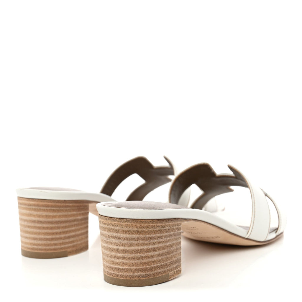 Calfskin Oasis Sandals 38.5 White wholesalehk.shop