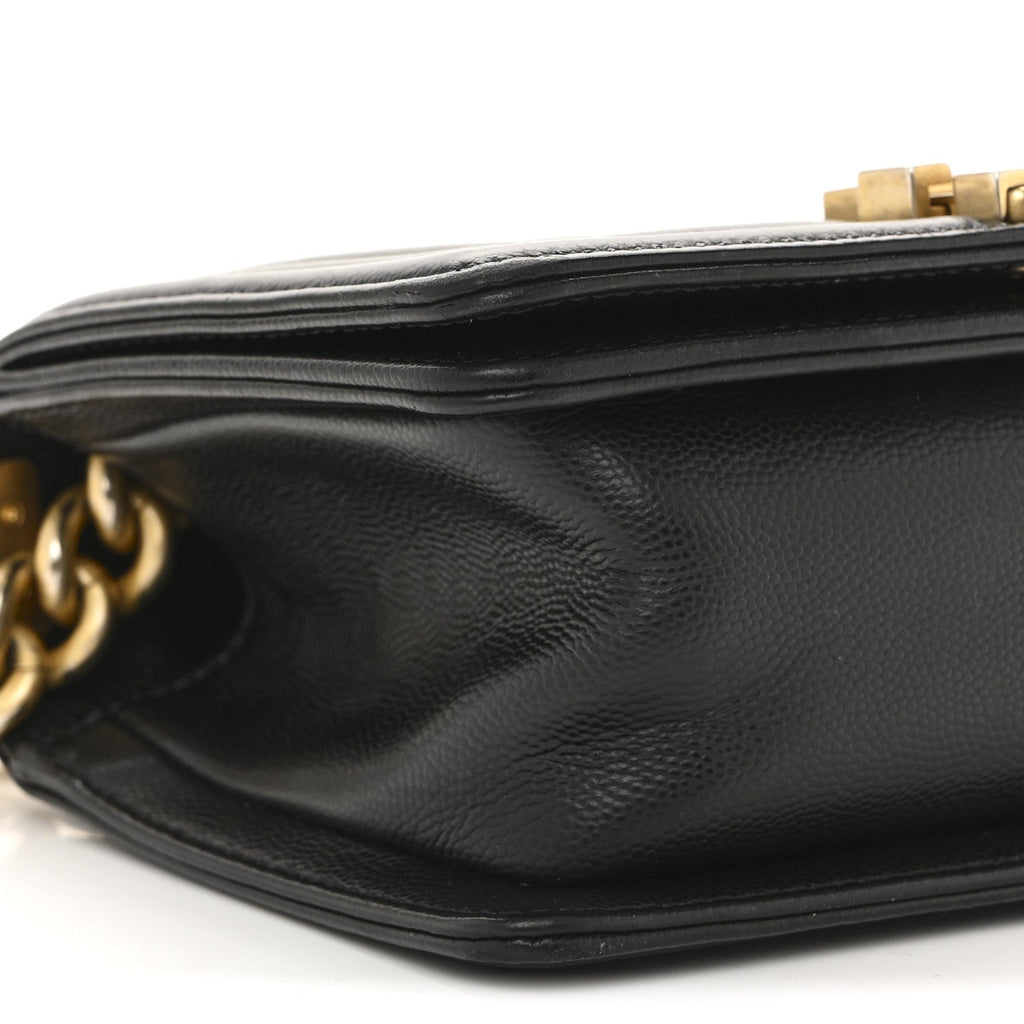 Caviar Quilted Small Boy Flap Black wholesalehk.shop