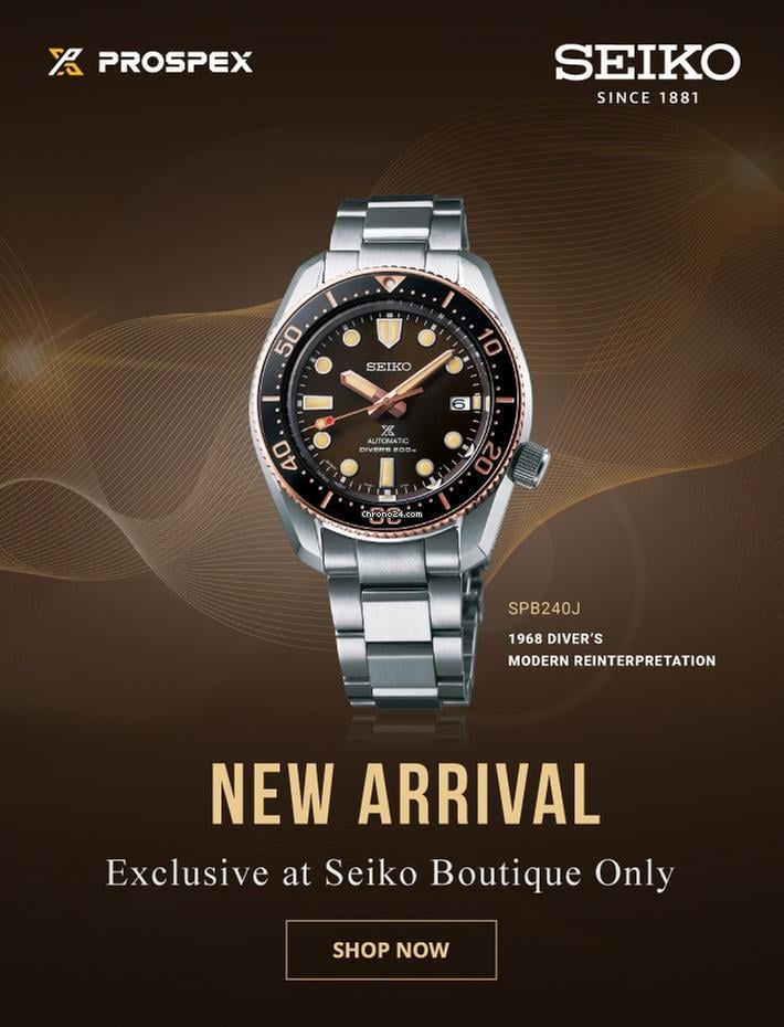 Seiko Prospex Sea Diver Automatic Brown Dial Silver Steel Strap Watch For Men - SPB240J1 wholesalehk.shop
