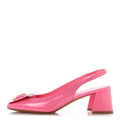 Patent Calfskin Shake Slingback Pumps 37.5 Pink £¨ Direct shipment via from wholesalehk.shop
