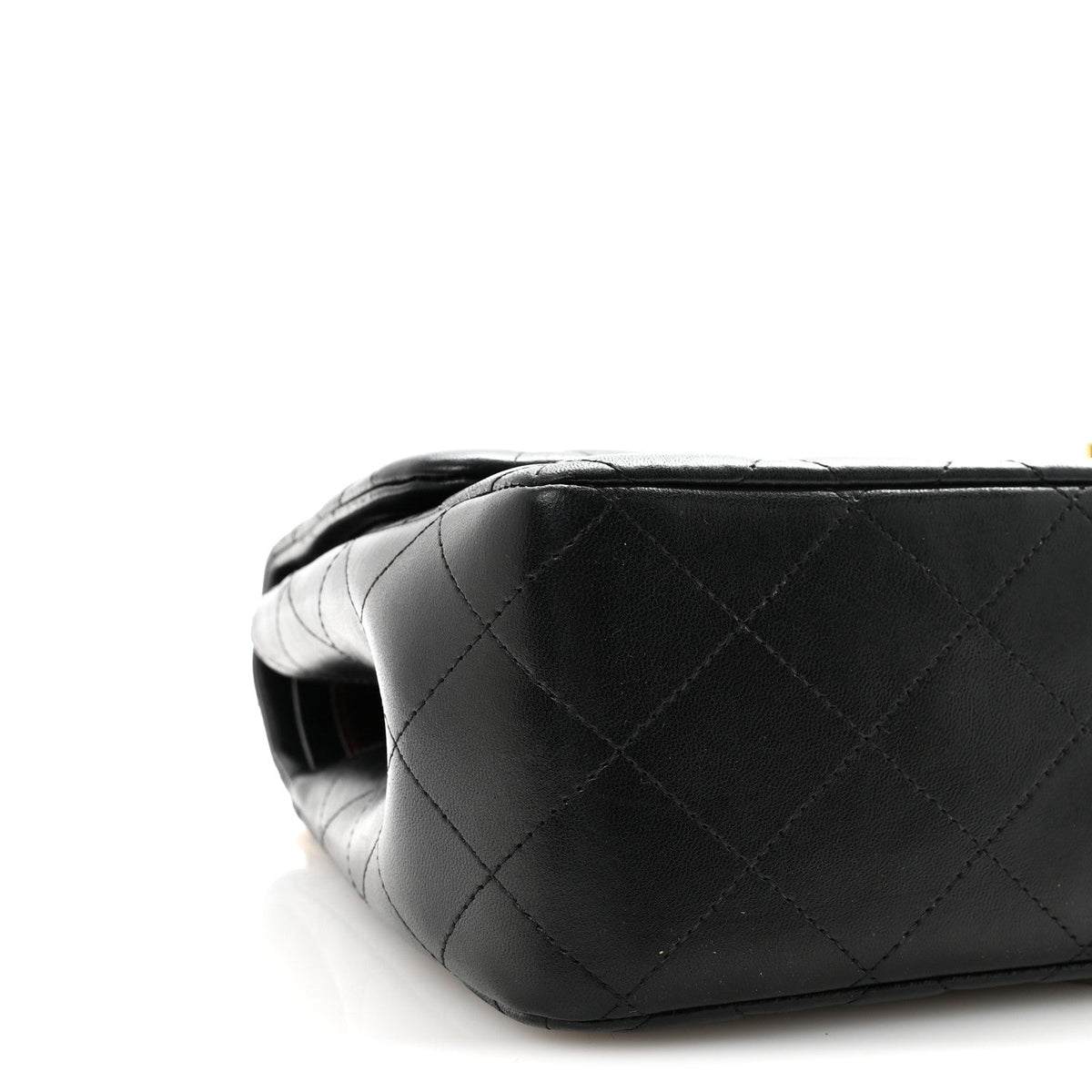 Lambskin Quilted Jumbo Double Flap Black wholesalehk.shop