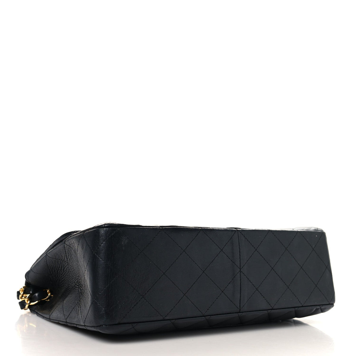 Lambskin Quilted Jumbo Double Flap Black wholesalehk.shop
