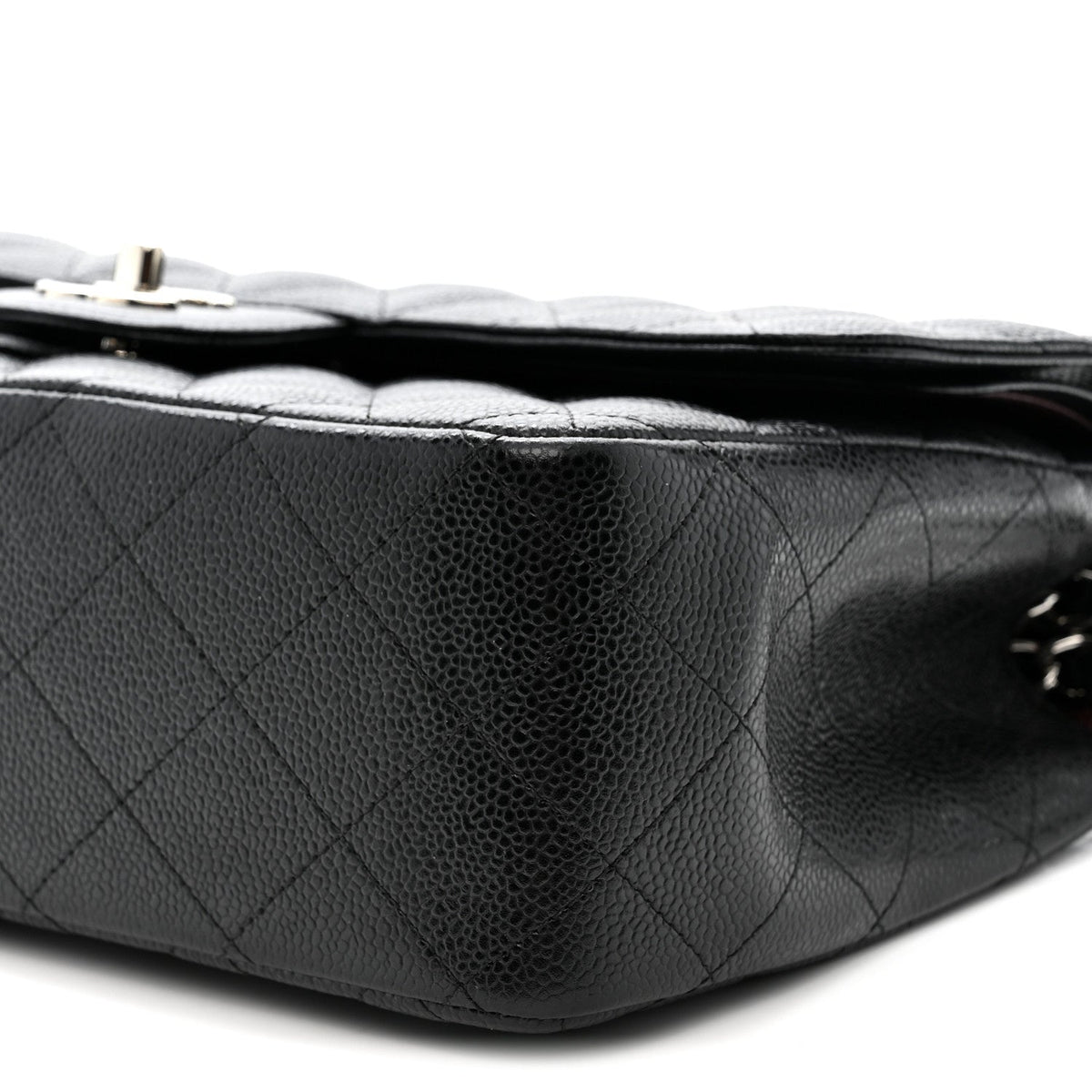 Caviar Quilted Jumbo Double Flap Black wholesalehk.shop