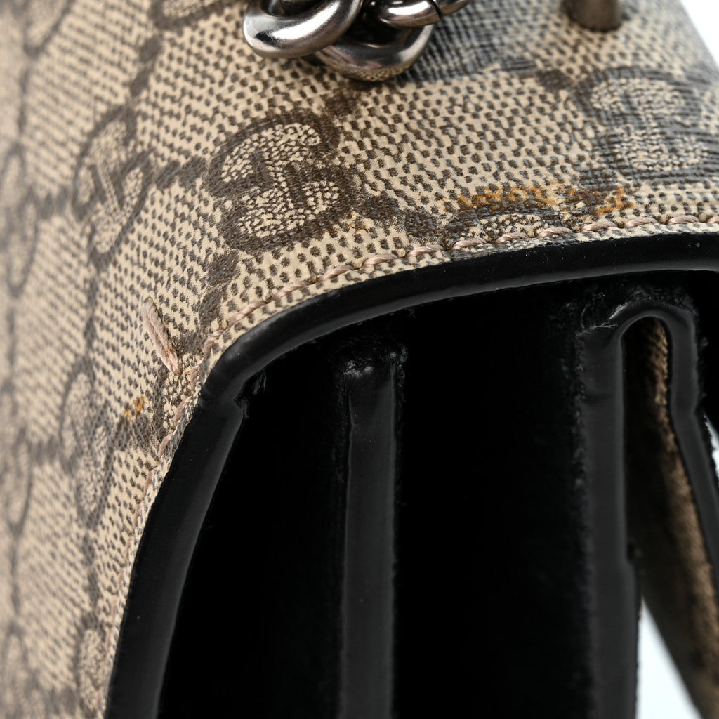 GG Supreme Monogram Small Dionysus Shoulder Bag Black wholesalehk.shop