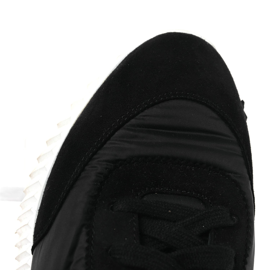 Air Mesh Suede Goatskin Bouncing Sneakers 37.5 Black Orange wholesalehk.shop