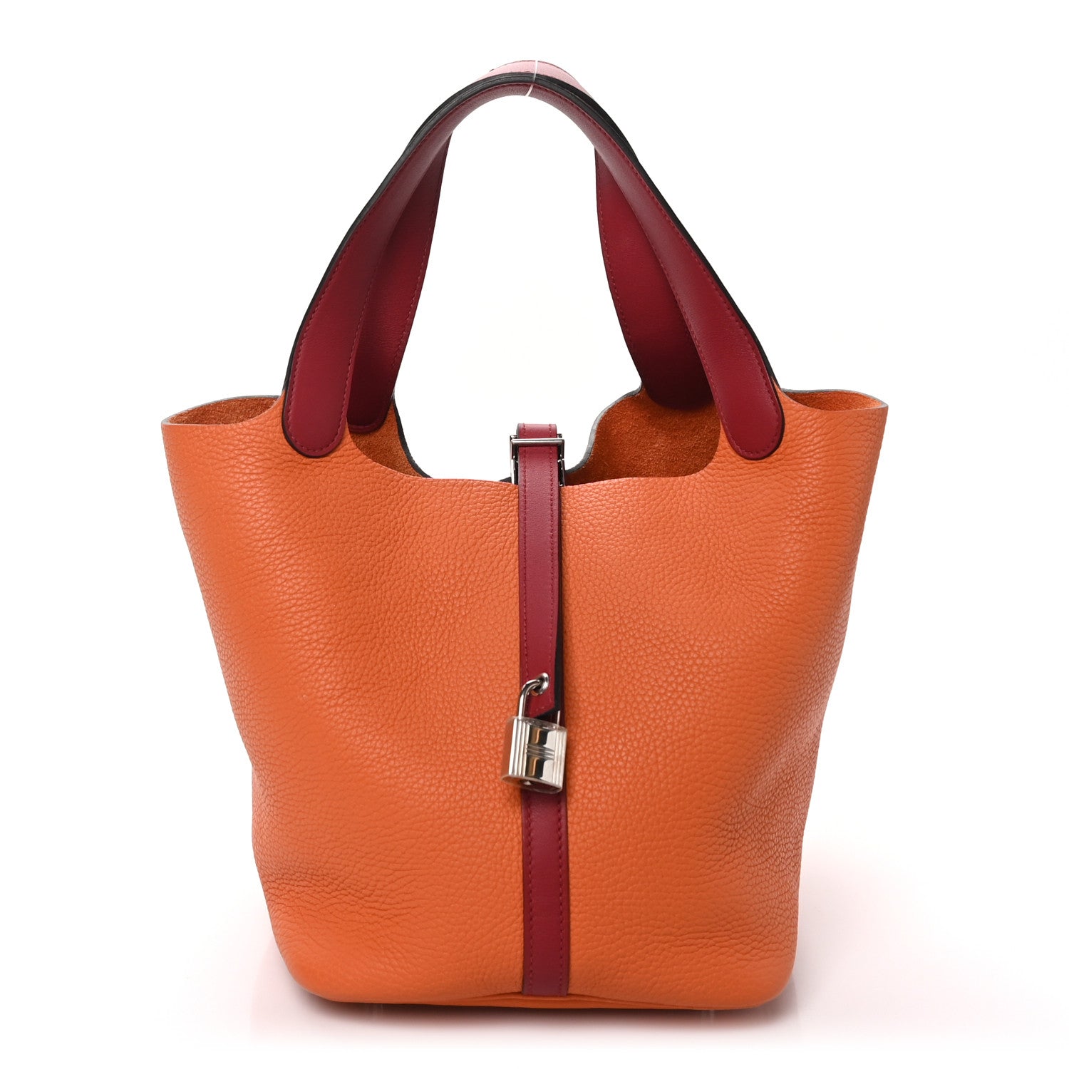 Taurillon Clemence Swift Eclat Picotin Lock 22 MM Orange Rouge Grenat £¨ Direct shipment via from wholesalehk.shop