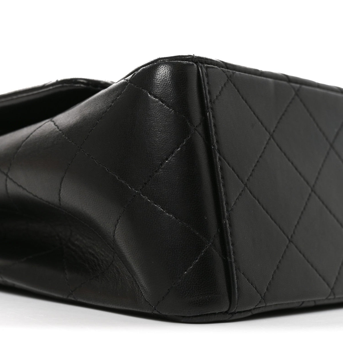 Lambskin Quilted Maxi Double Flap Black wholesalehk.shop