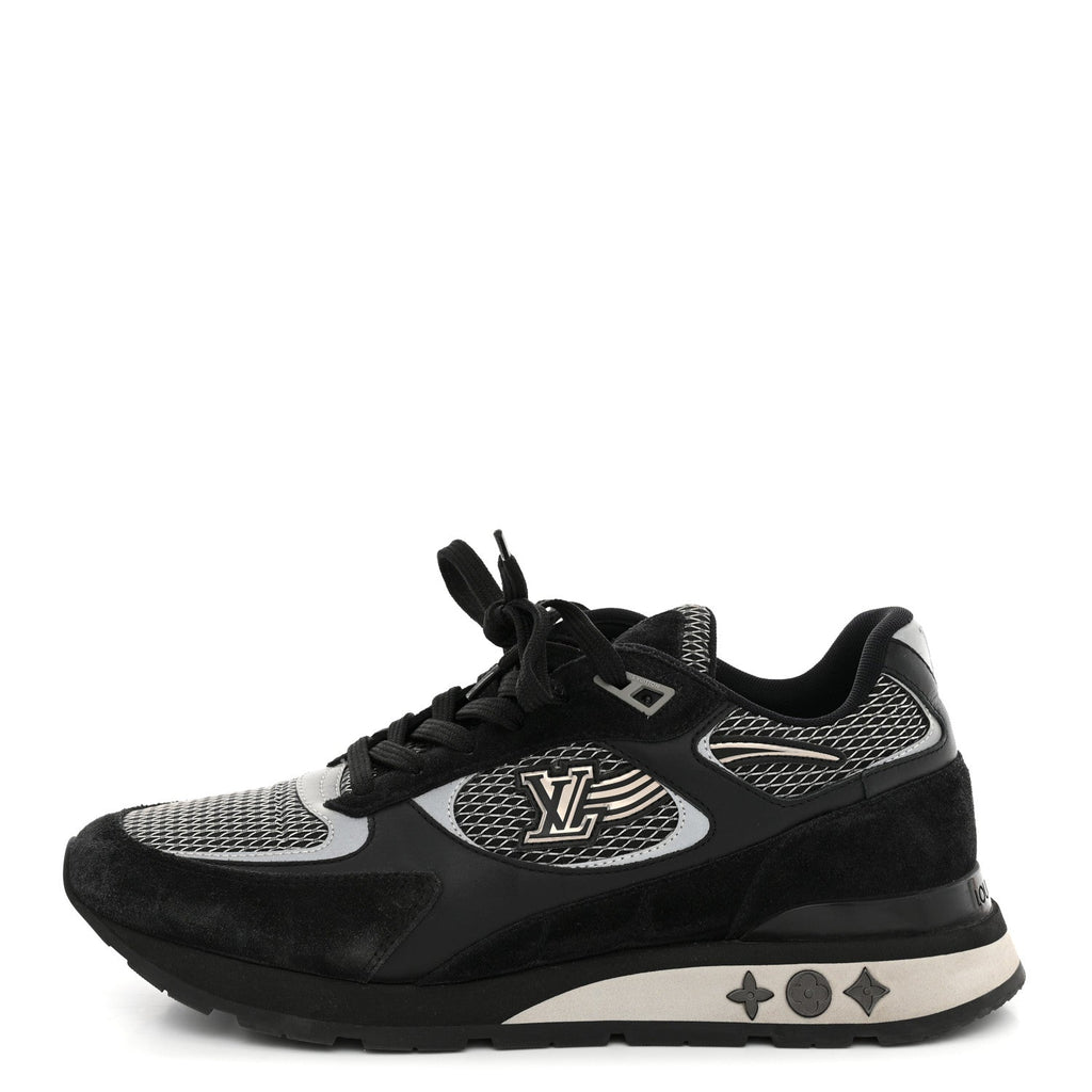 Suede Calfskin Mesh Mens Run Away Sneakers 7 Black £¨ Direct shipment via from wholesalehk.shop