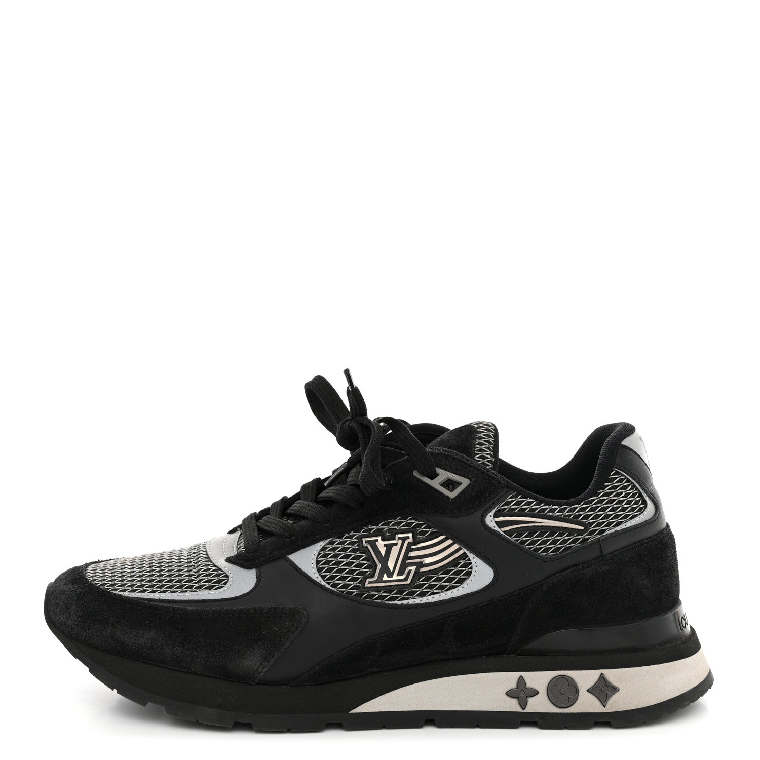 Suede Calfskin Mesh Mens Run Away Sneakers 7 Black £¨ Direct shipment via from wholesalehk.shop