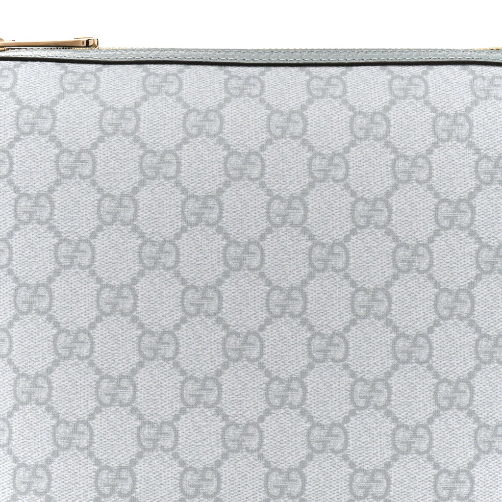 GG Supreme Monogram Textured Calfskin Web Super Mini Ophidia Shoulder Bag Light Blue wholesalehk.shop