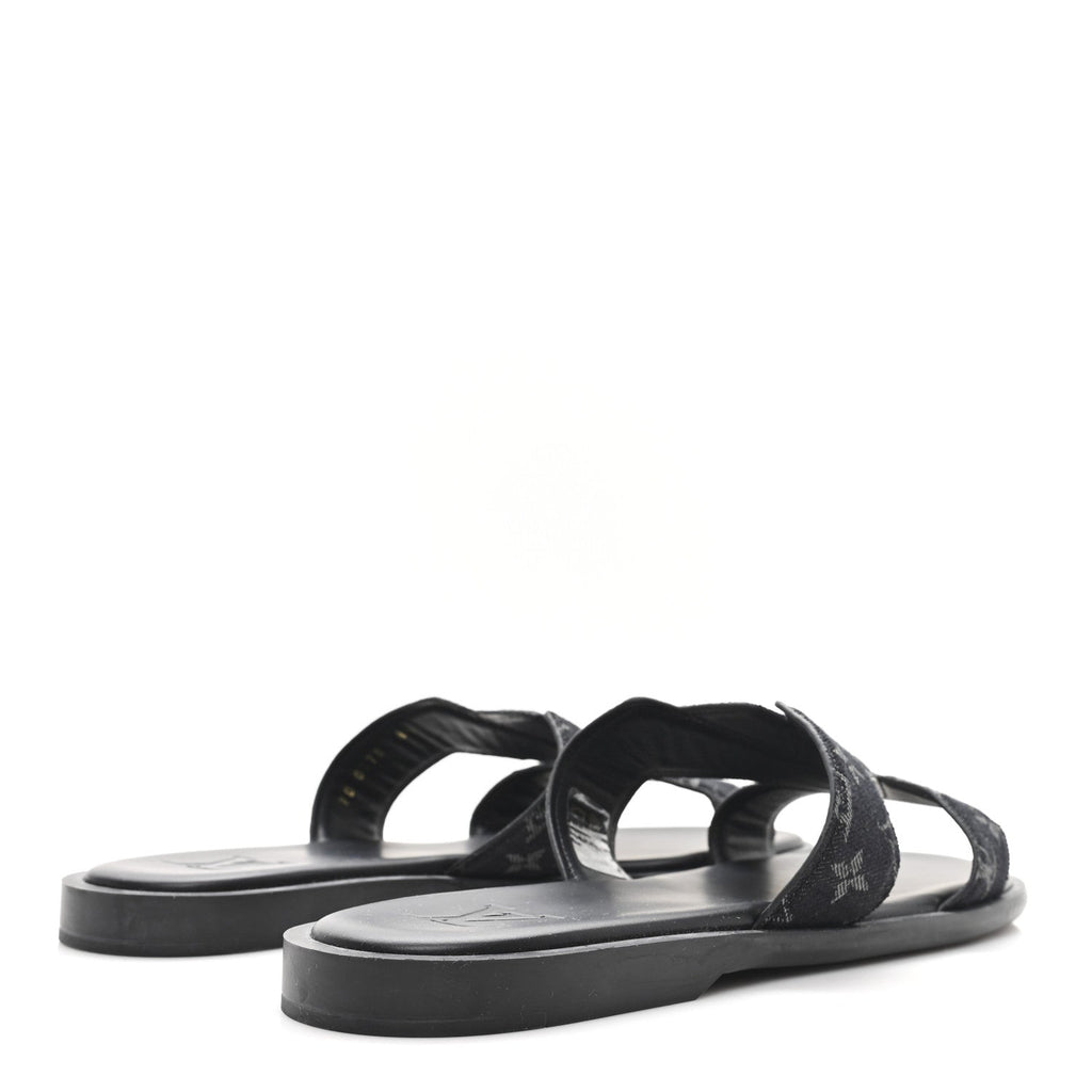 Monogram Denim Mens LV Oasis Mules 8.5 Black £¨ Direct shipment via from wholesalehk.shop
