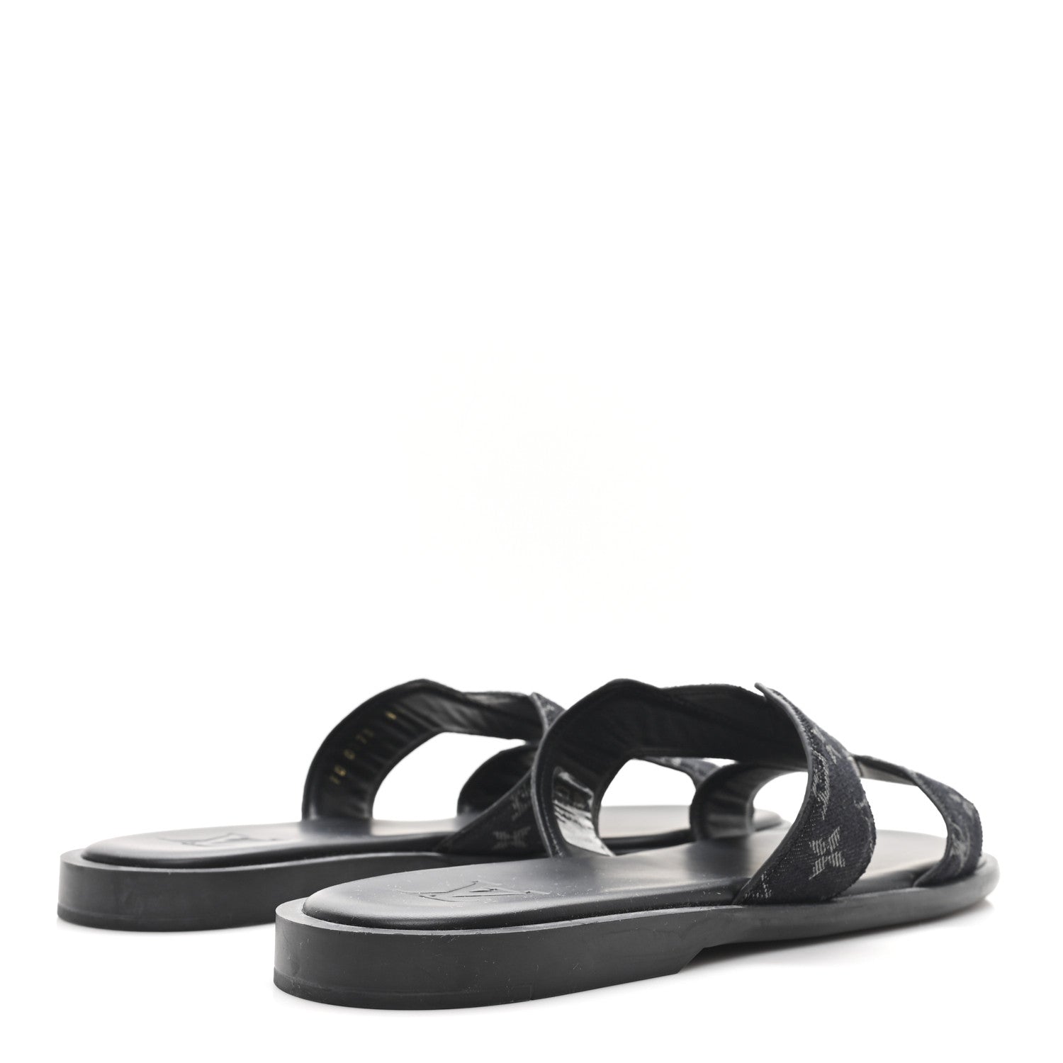 Monogram Denim Mens LV Oasis Mules 8.5 Black £¨ Direct shipment via from wholesalehk.shop