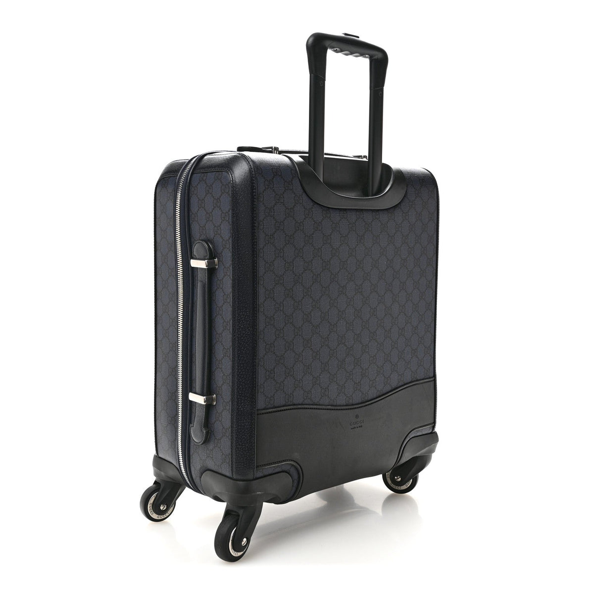 GG Supreme Monogram Textured Dollar Calfskin Web Ophidia Small Savoy Cabin Trolley Black Blue wholesalehk.shop