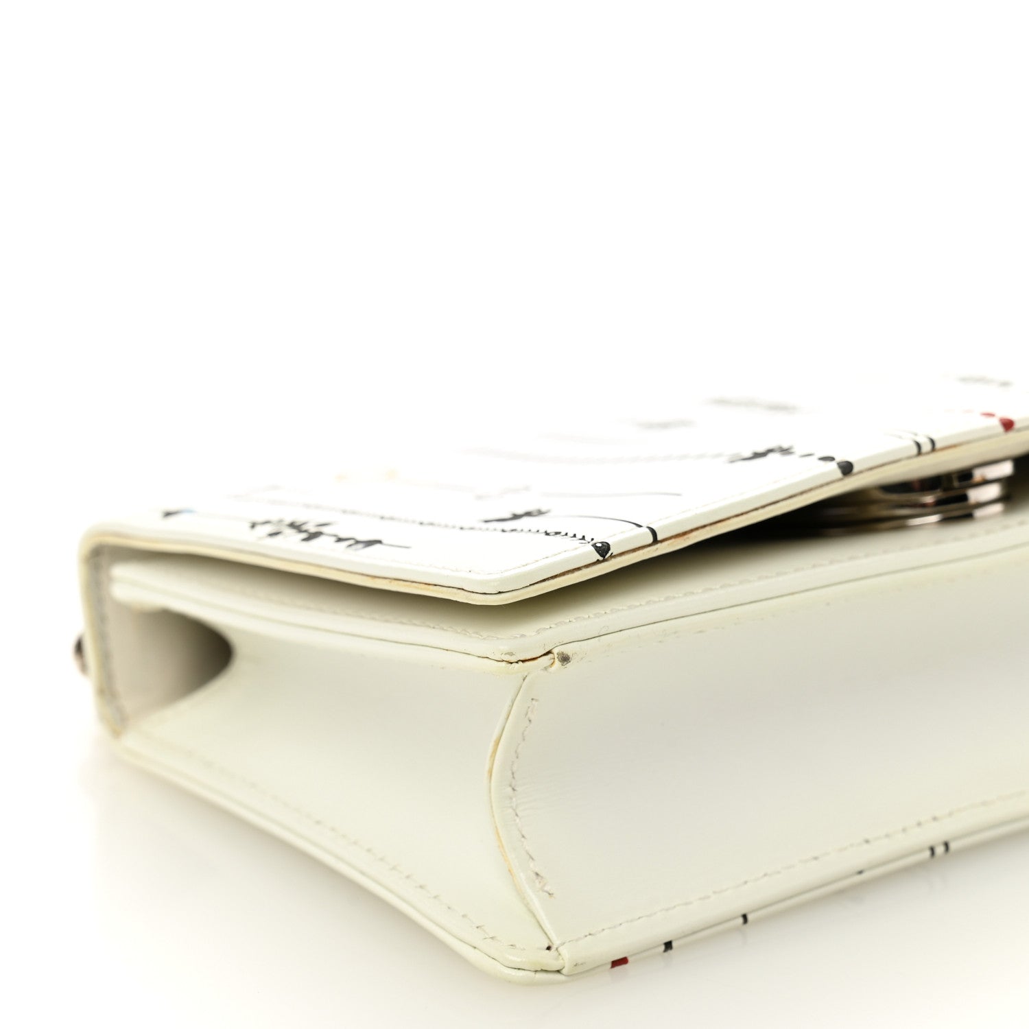 Calfskin Printed Mini Diorama Flap Bag White ¡§ Direct shipment via from wholesalehk.shop