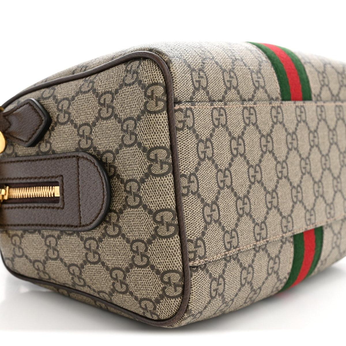 GG Supreme Monogram Web Small Ophidia Top Handle Bag Beige Ebony wholesalehk.shop