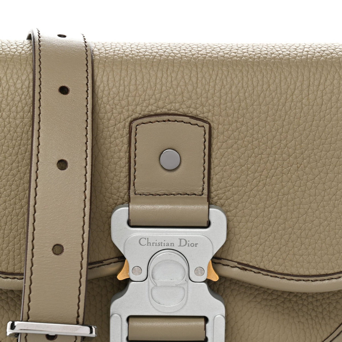 Grained Calfskin Mini Gallop Bag With Strap Beige wholesalehk.shop