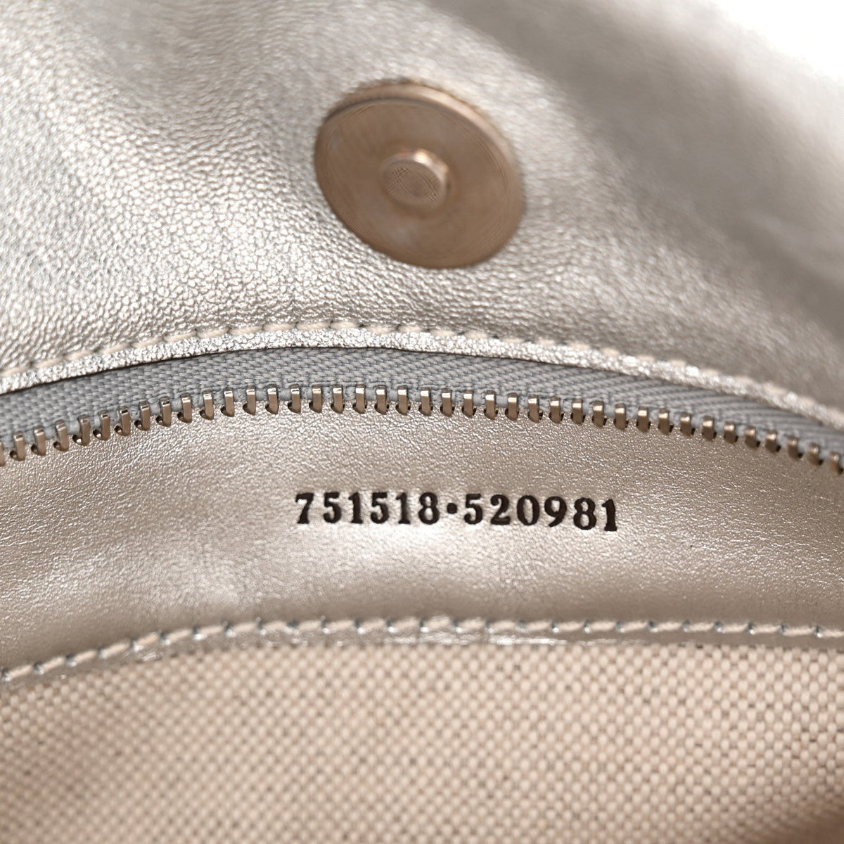 Sakai Be Green Calfskin Diagonal Stitched Small Blondie Tote Silver wholesalehk.shop