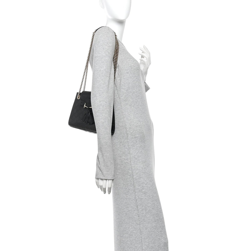 Guccissima Small Emily Shoulder Bag Black £¨ Direct shipment via from wholesalehk.shop