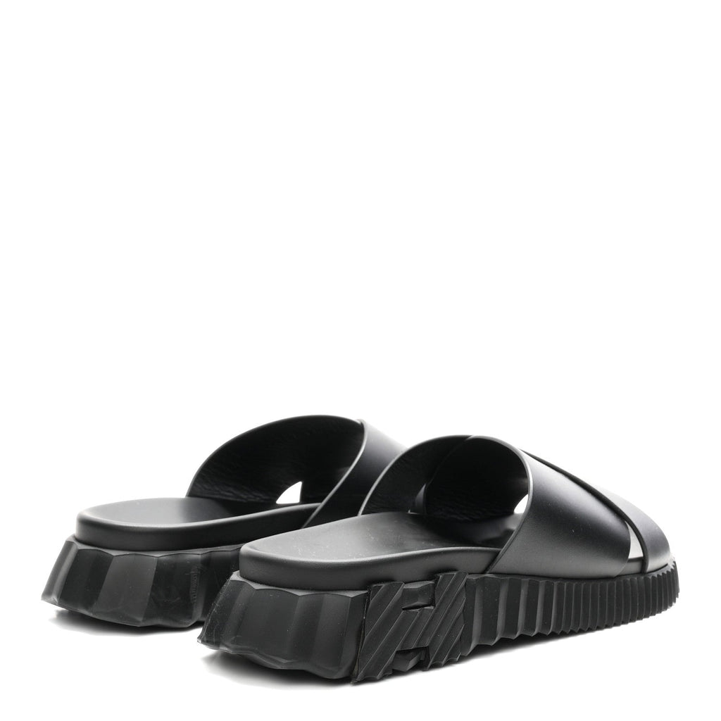 Nappa Mens Infra Sandals 42 Black wholesalehk.shop