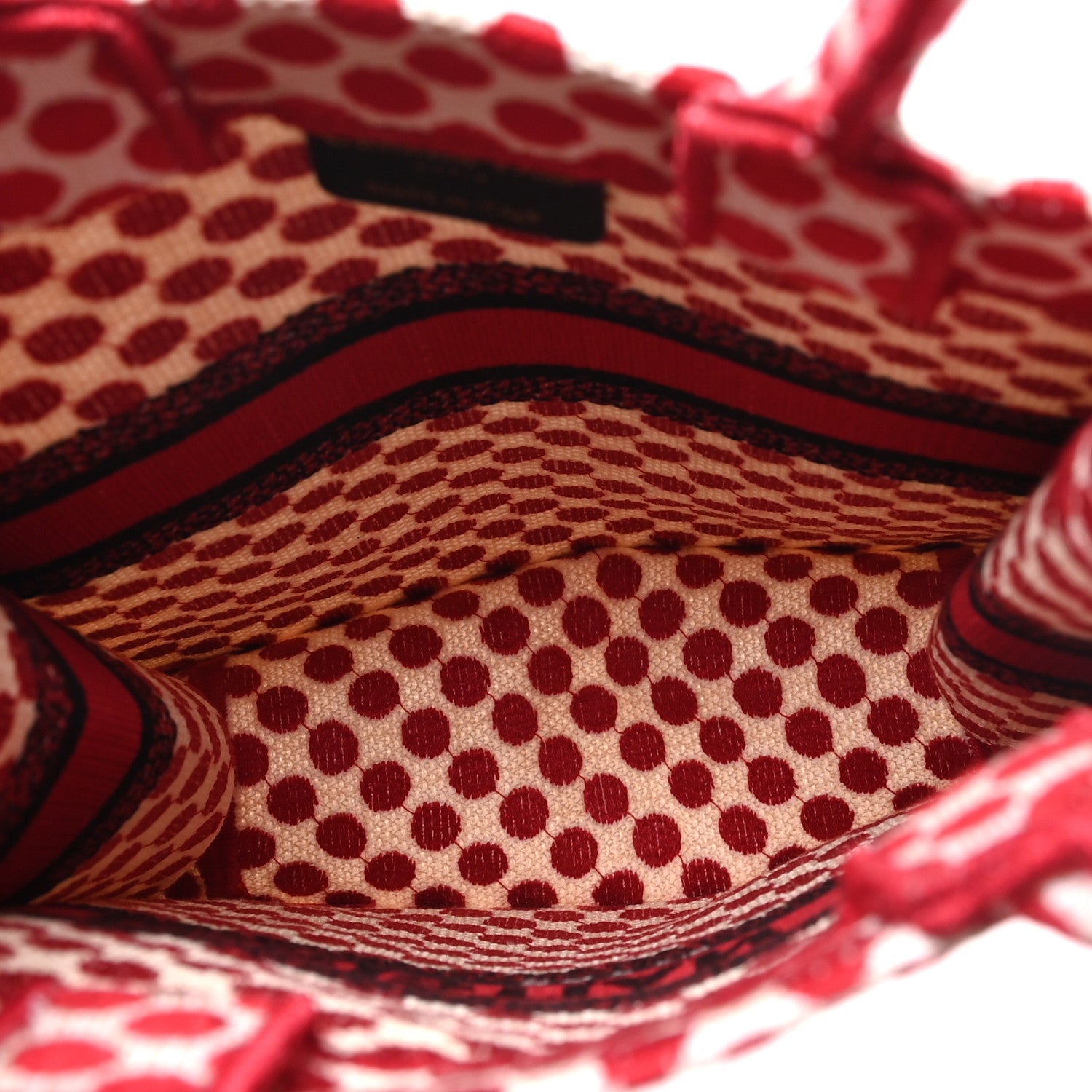 Canvas DiorAmour Dots Vertical Book Tote Red £¨ Direct shipment via from wholesalehk.shop