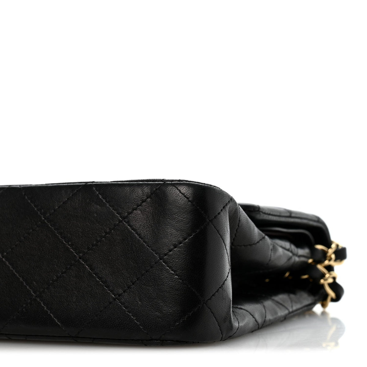 Lambskin Quilted Medium Double Flap Black wholesalehk.shop