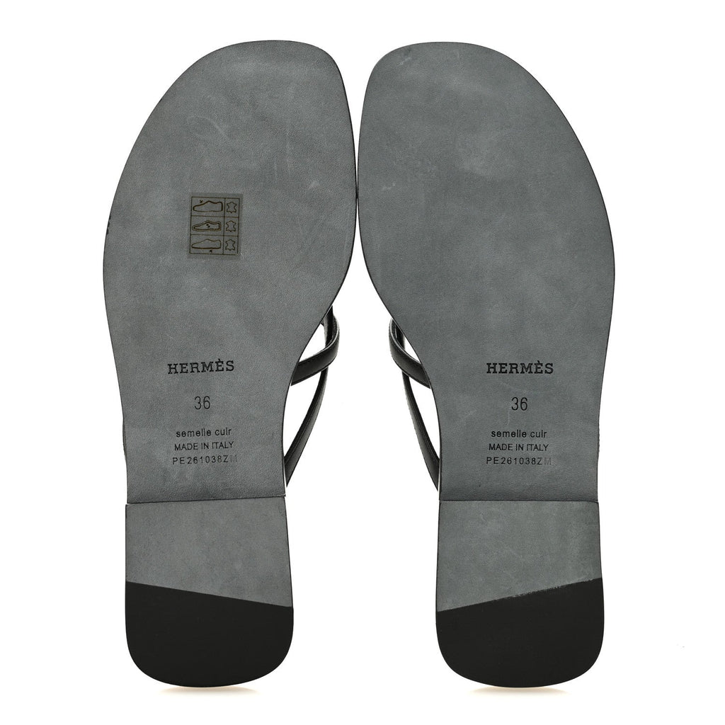 Calfskin Miss Sandals 36 Black wholesalehk.shop