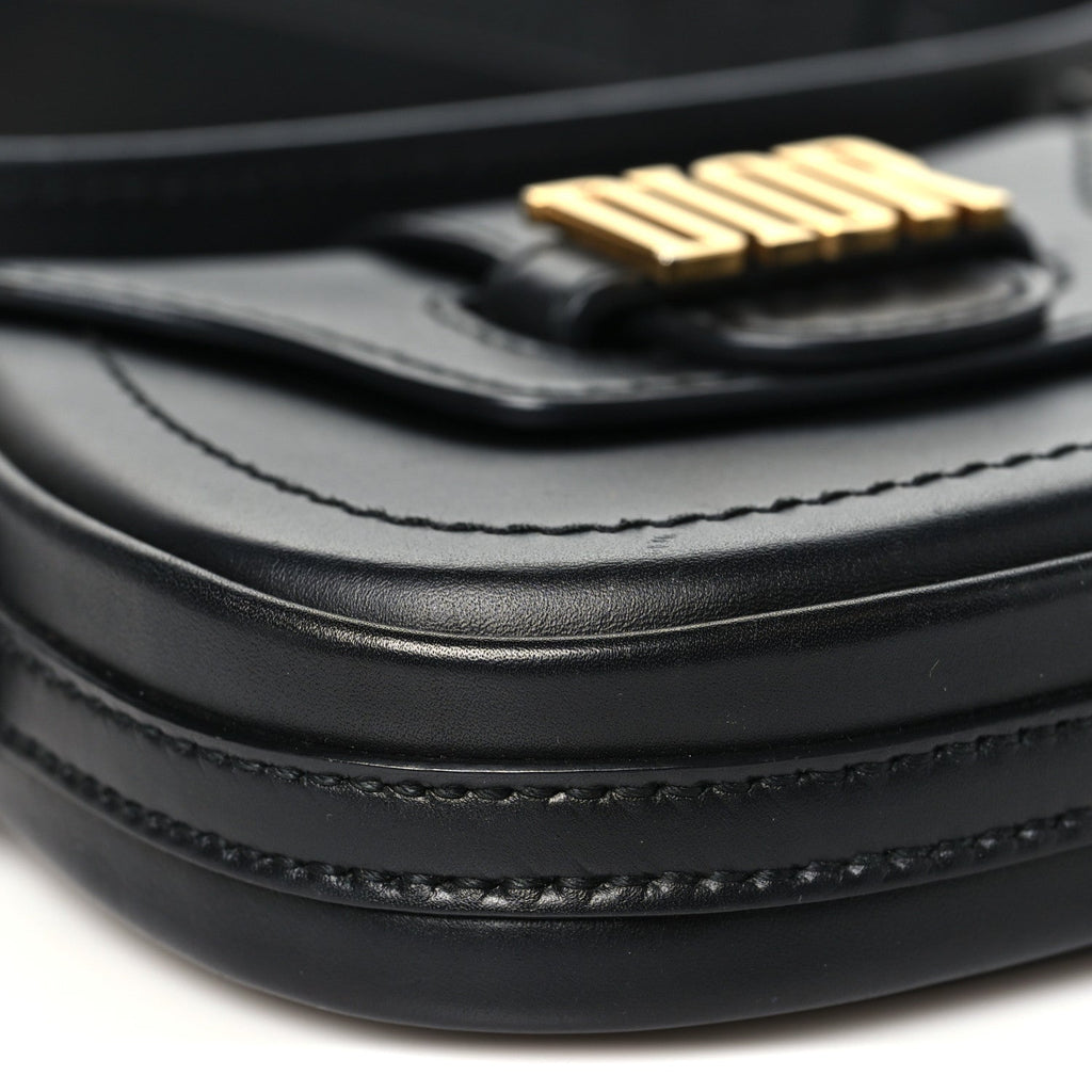 Calfskin Mini D Fence Saddle Bag Black wholesalehk.shop