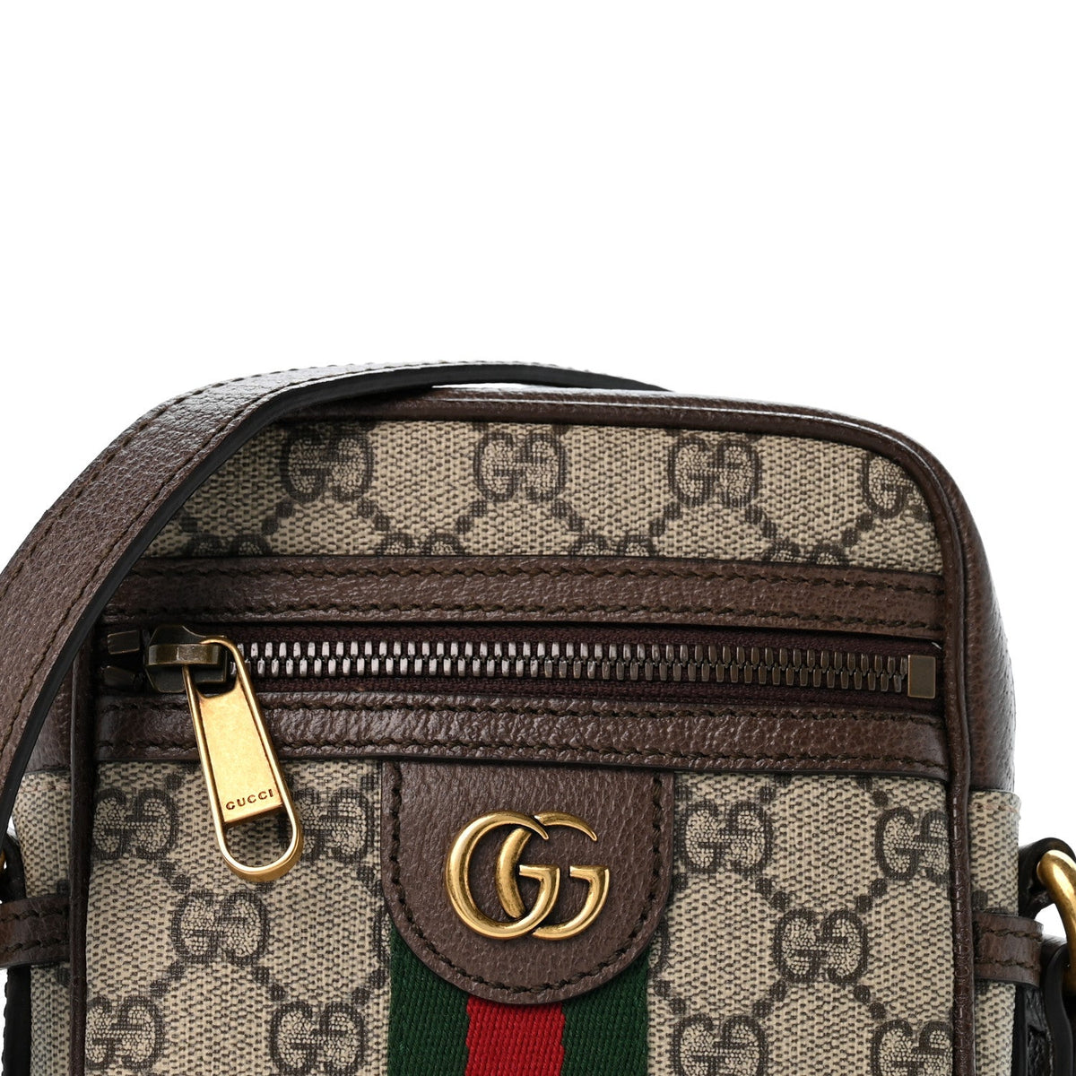 GG Supreme Monogram Web Mini Ophidia Messenger Brown wholesalehk.shop