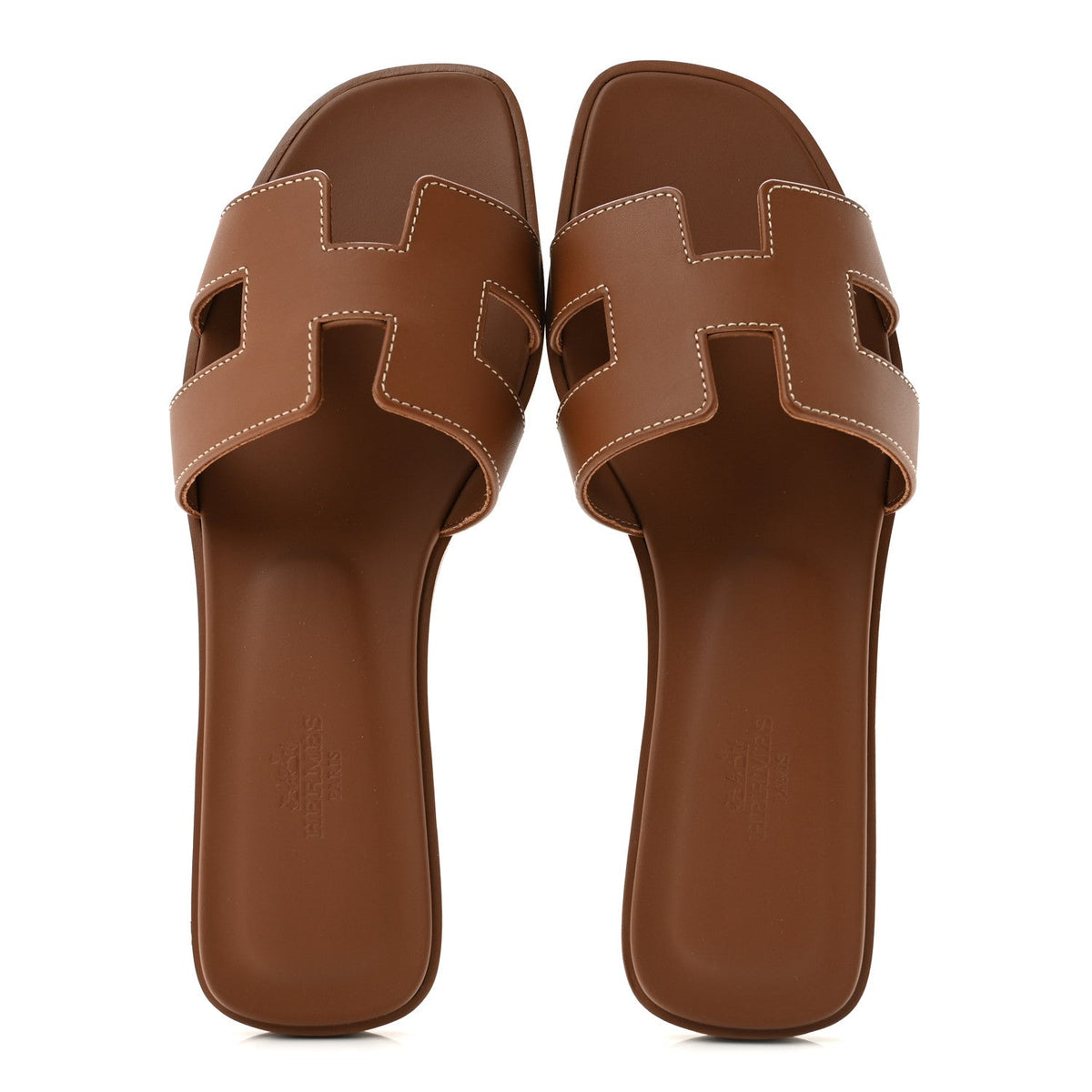 Box Calfskin Oran Sandals 37.5 Gold wholesalehk.shop