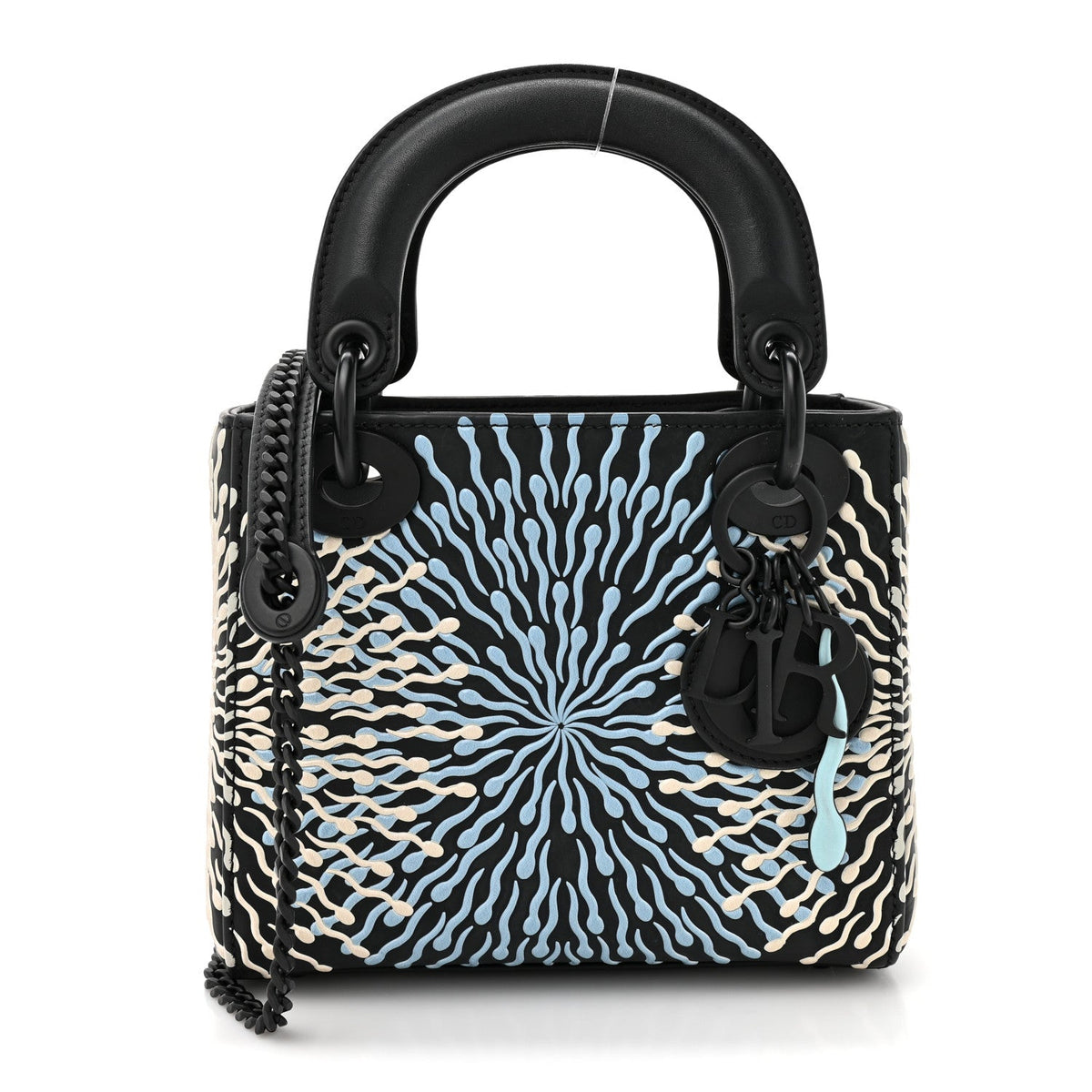 X BHARTI KHER Calfskin Painted Mini Lady Dior Black wholesalehk.shop