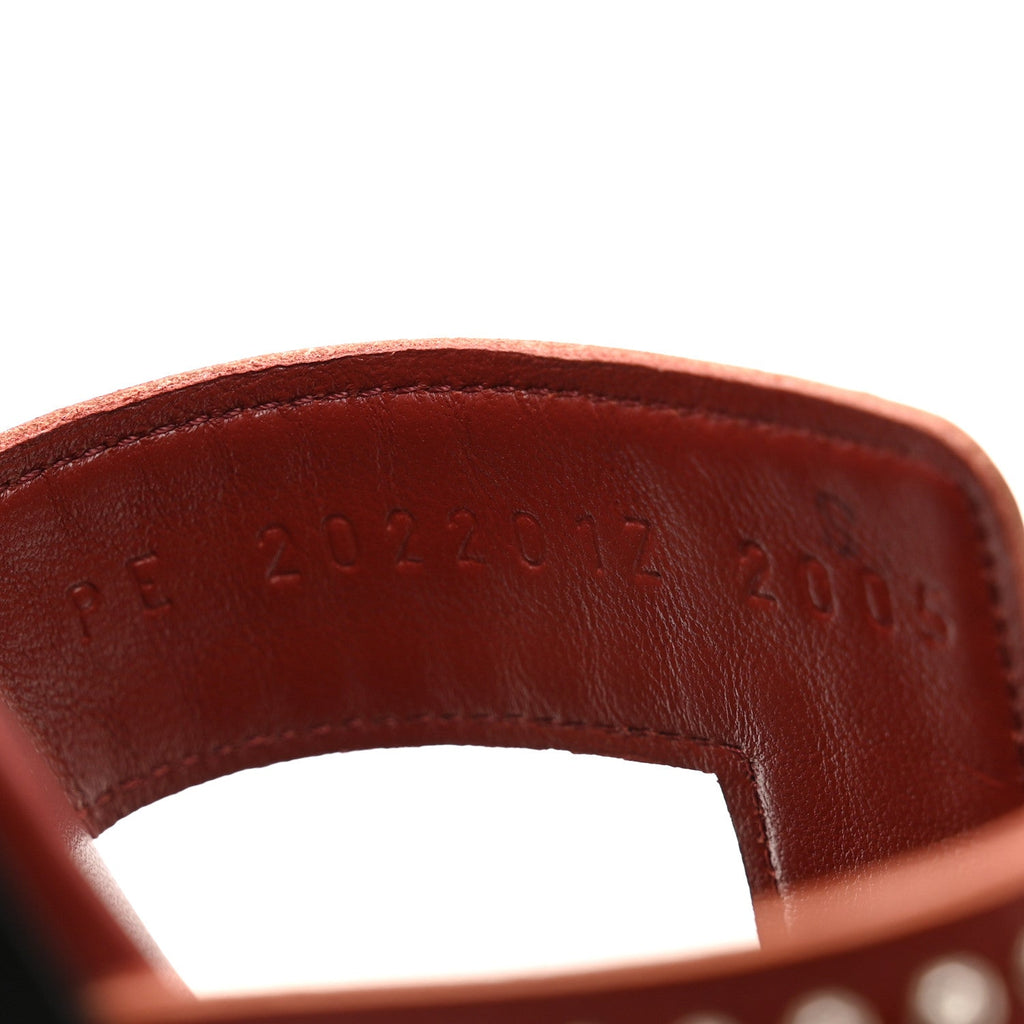 Calfskin Studded Oran Sandals 36.5 Rouge Tomette wholesalehk.shop