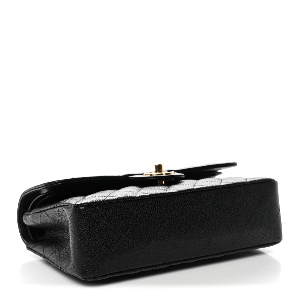 Caviar Quilted Small Double Flap Black wholesalehk.shop