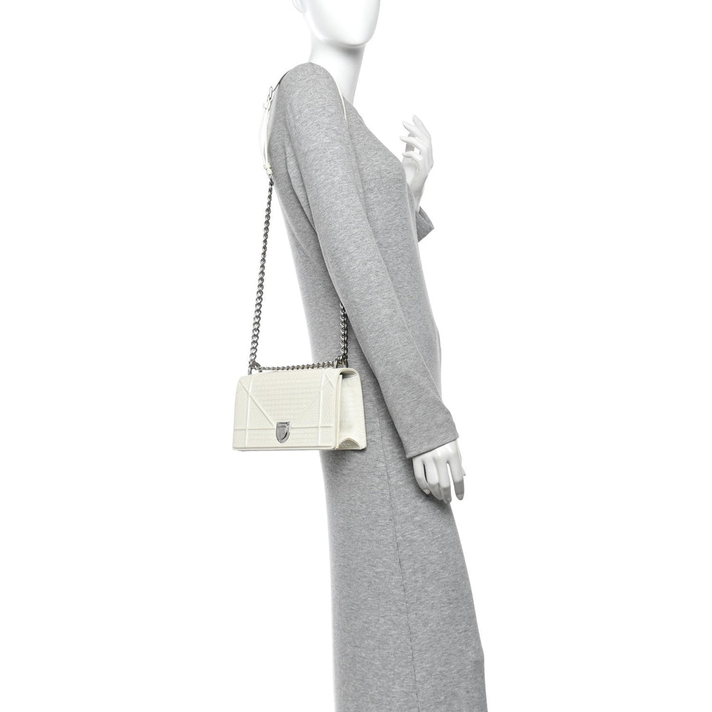 Patent Micro-Cannage Small Diorama Flap Bag White ¡§ Direct shipment via from wholesalehk.shop
